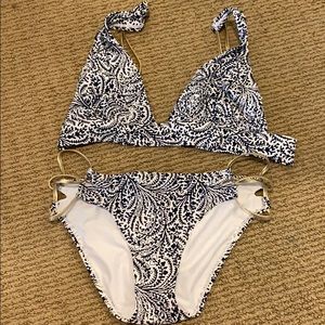 Aerie navy paisley bikini